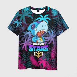 Футболка мужская BRAWL STARS LEON SHARK, цвет: 3D-принт
