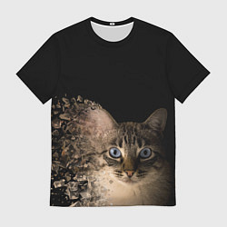 Футболка мужская Disintegrating Cat, цвет: 3D-принт