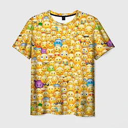 Мужская футболка Смайлики Emoji