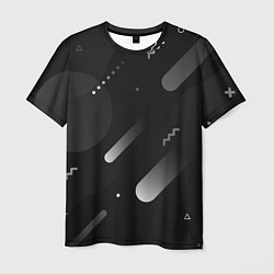Мужская футболка Падение комет в космосе