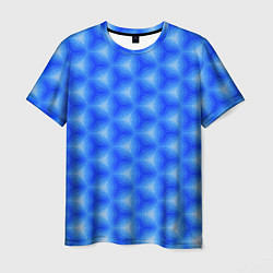 Футболка мужская Синие соты, цвет: 3D-принт