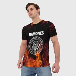 Футболка мужская Ramones, цвет: 3D-принт — фото 2