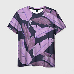 Мужская футболка Tropical leaves 4 purple