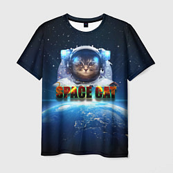 Мужская футболка Космический кот