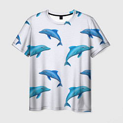 Мужская футболка Рай для дельфина