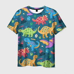 Мужская футболка Арт с динозаврами