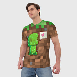 Футболка мужская Minecraft Creeper, цвет: 3D-принт — фото 2