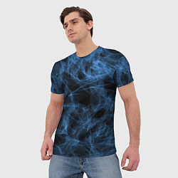 Футболка мужская Синий дым, цвет: 3D-принт — фото 2