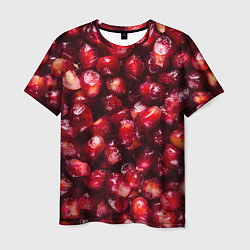 Мужская футболка Много ягод граната ярко сочно