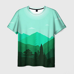 Мужская футболка Горы пейзаж дикая природа