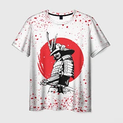 Мужская футболка Самурай в каплях крови Z