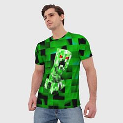 Футболка мужская Minecraft creeper, цвет: 3D-принт — фото 2