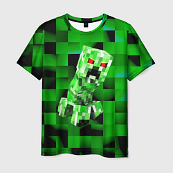 Футболка мужская Minecraft creeper, цвет: 3D-принт