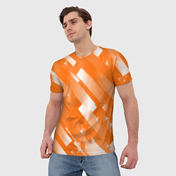 Футболка мужская Оранжевый градиент, цвет: 3D-принт — фото 2