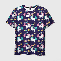 Мужская футболка Unicorn pattern