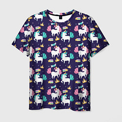 Мужская футболка Unicorn pattern