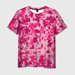 Футболка мужская Розовый камуфляж, цвет: 3D-принт
