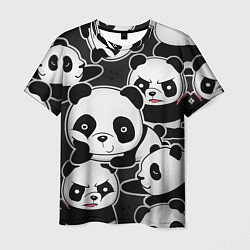Мужская футболка Смешные панды