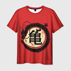 Мужская футболка Иероглифы Китайский Дракон
