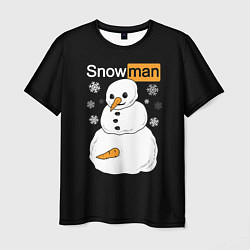 Мужская футболка Снеговик