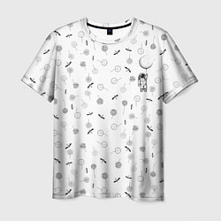Мужская футболка Астронавт и одуванчики
