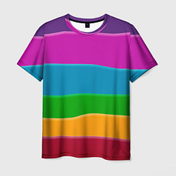 Мужская футболка Разноцветные полоски