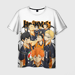 Футболка мужская ВОЛЕЙБОЛ!! HAIKYUU!!, цвет: 3D-принт