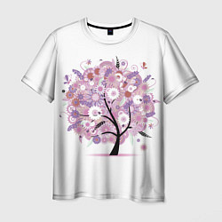 Мужская футболка Цветочное Дерево