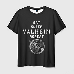 Мужская футболка Eat Sleep Valheim Repeat