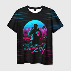 Футболка мужская Cyberpunk 2077 NIGHT CITY, цвет: 3D-принт
