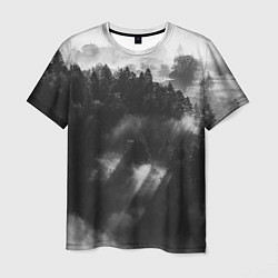 Мужская футболка Туман в лесу