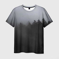 Мужская футболка Лес в дыму
