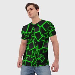 Футболка мужская Cyber cube, цвет: 3D-принт — фото 2