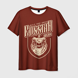 Мужская футболка Русский медведь капитан