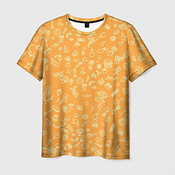 Мужская футболка Оранжевая еда