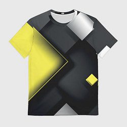 Футболка мужская Желто черный ромб, цвет: 3D-принт