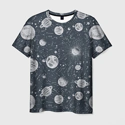 Мужская футболка Звезды, планеты и созвездия