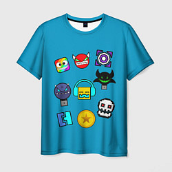Мужская футболка Geometry Dash: Icons