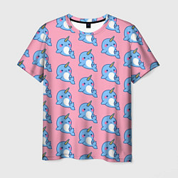 Мужская футболка Дельфинчики Единорожки