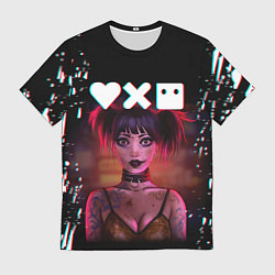 Футболка мужская Love, Death and Robots Lora Glitch Z, цвет: 3D-принт