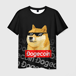 Мужская футболка DOGECOIN DOGE ДОГИКОИН