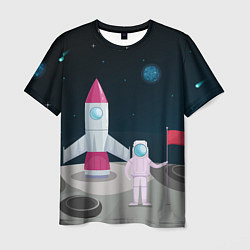 Мужская футболка Астронавт покоряет космос