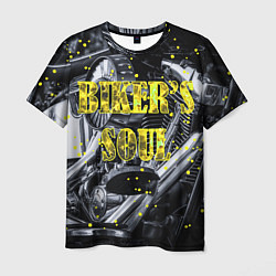 Мужская футболка Bikers Soul Душа байкера