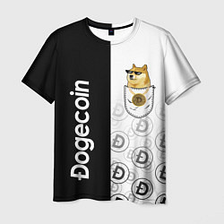 Мужская футболка DOGECOIN DOGE КАРМАН