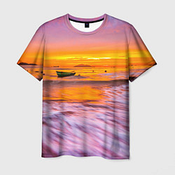 Мужская футболка Закат на пляже