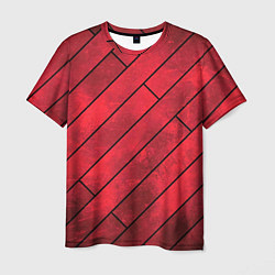 Мужская футболка Red Boards Texture