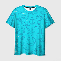 Мужская футболка Морская тема