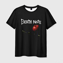 Футболка мужская Death Note яблоко и ручка, цвет: 3D-принт
