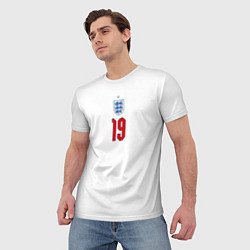 Футболка мужская Мэйсон Маунт форма Англия, цвет: 3D-принт — фото 2