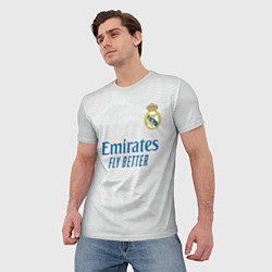 Футболка мужская Реал Мадрид форма 20212022, цвет: 3D-принт — фото 2